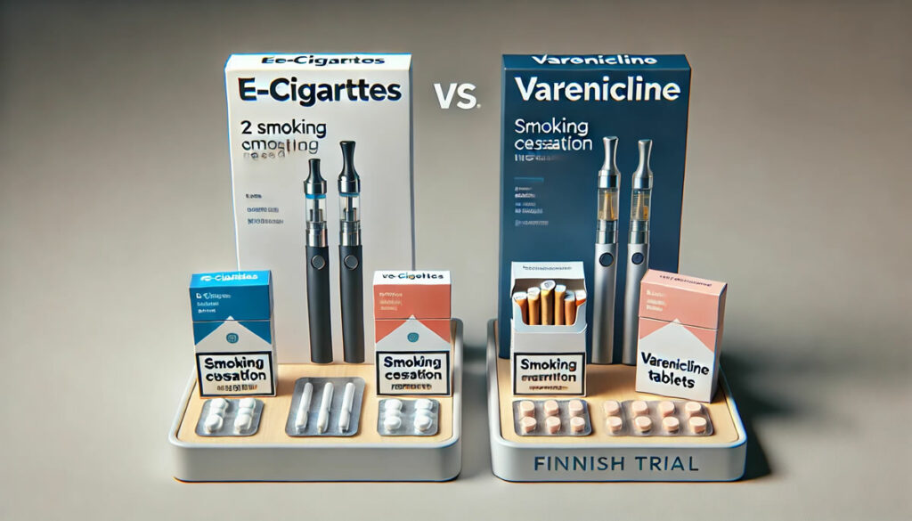 Study Compares E-Cigarettes and Varenicline for Smoking Cessation E-cigarettes varenicline smoking cessation